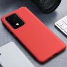 For Galaxy S20 Ultra Matted Texture Wheat Straw Protective Case(Red) - 1