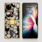 For Huawei P50 Pocket GKK Floral Pattern Electroplating Glass Phone Case with Ring(Floral 08) - 6