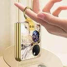 For Huawei P50 Pocket GKK Marble Pattern Electroplating Glass Phone Case with Ring(Marble 07) - 3