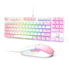 ONIKUMA G26+CW916 RGB Lighting Wired Keyboard Mouse Set(White Pink) - 1