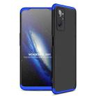 For OPPO Realme 9i GKK Three Stage Splicing PC Phone Case(Black Blue) - 1