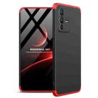 For vivo V23 5G GKK Three Stage Splicing PC Phone Case(Black Red) - 1