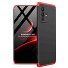 For vivo V23 Pro GKK Three Stage Splicing PC Phone Case(Black Red) - 1