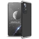 For Xiaomi 12 Pro GKK Three Stage Splicing PC Phone Case(Black Silver) - 1