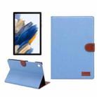 For Samsung Galaxy Tab A8 10.5 2021 X200 / X205 Denim Cloth Leather Smart Tablet Case(Light Blue) - 1