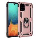 For  Galaxy A71 Shockproof TPU + PC Protective Case with 360 Degree Rotating Holder(Rose Gold) - 1