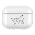 For AirPods Pro Stick Figure Mapping Transparent Earphone Protective Case(Map) - 1