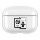 For AirPods Pro Stick Figure Mapping Transparent Earphone Protective Case(Air Ticket) - 1