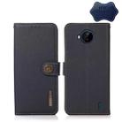 For Nokia C20 Plus KHAZNEH Custer Genuine Leather RFID Phone Case(Blue) - 1