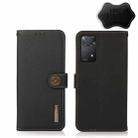 For Xiaomi Redmi Note 11 Pro 5G / 4G KHAZNEH Custer Genuine Leather RFID Phone Case(Black) - 1