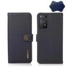 For Xiaomi Redmi Note 11 Pro 5G / 4G KHAZNEH Custer Genuine Leather RFID Phone Case(Blue) - 1