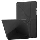 For Samsung Galaxy Tab A8 10.5 2021 Deformation Transparent Acrylic Horizontal Flip PU Leather Tablet Case(Black) - 1