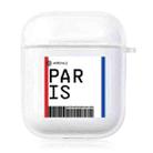 For AirPods 1 / 2 TPU Air Ticket Label Sticker Earphone Protective Case(Paris) - 1