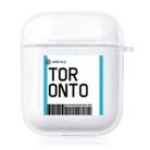 For AirPods 1 / 2 TPU Air Ticket Label Sticker Earphone Protective Case(Toronto) - 1
