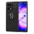 For OPPO Find X5 Pro Metal Ring Holder TPU Phone Case(Black) - 1