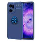 For OPPO Find X5 Pro Metal Ring Holder TPU Phone Case(Blue) - 1
