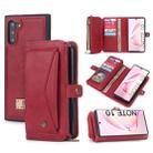 For Galaxy Note 10 POLA Multi-function TPU + PC Magnetic Horizontal Flip Leather Case with Holder & Card Slots & Wallet & Photo Frame(Red) - 1