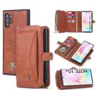 For Galaxy Note 10+ POLA Multi-function TPU + PC Magnetic Horizontal Flip Leather Case with Holder & Card Slots & Wallet & Photo Frame(Brown) - 1