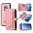 For Galaxy S9 POLA Multi-function TPU + PC Magnetic Horizontal Flip Leather Case with Holder & Card Slots & Wallet & Photo Frame(Pink) - 1