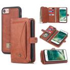 For iPhone 6 / 6s / 7 / 8 POLA Multi-function TPU + PC Magnetic Horizontal Flip Leather Case with Holder & Card Slots & Wallet & Photo Frame(Brown) - 1