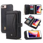 For iPhone 6 Plus / 6s Plus / 7 Plus / 8 Plus POLA Multi-function TPU + PC Magnetic Horizontal Flip Leather Case with Holder & Card Slots & Wallet & Photo Frame(Black) - 1