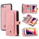 For iPhone 6 Plus / 6s Plus POLA Multi-function TPU + PC Magnetic Horizontal Flip Leather Case with Holder & Card Slots & Wallet & Photo Frame(Pink) - 1