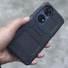 For Huawei P50 FATBEAR Armor Shockproof Cooling Phone Case(Black) - 1
