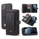 For iPhone 11 Pro POLA Multi-function TPU + PC Magnetic Horizontal Flip Leather Case with Holder & Card Slots & Wallet & Photo Frame(Black) - 1