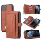 For iPhone 11 Pro POLA Multi-function TPU + PC Magnetic Horizontal Flip Leather Case with Holder & Card Slots & Wallet & Photo Frame(Brown) - 1