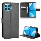 For OPPO F17 Pro / Reno4 Lite / A93 / Reno4 F Diamond Texture Leather Phone Case(Black) - 1