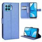 For OPPO F17 Pro / Reno4 Lite / A93 / Reno4 F Diamond Texture Leather Phone Case(Blue) - 1