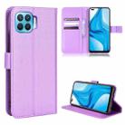 For OPPO F17 Pro / Reno4 Lite / A93 / Reno4 F Diamond Texture Leather Phone Case(Purple) - 1