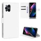 For OPPO Find X3 / Find X3 Pro Diamond Texture Leather Phone Case(White) - 1