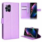 For OPPO Find X3 / Find X3 Pro Diamond Texture Leather Phone Case(Purple) - 1