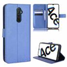 For OPPO Reno Ace / Realme X2 Pro Diamond Texture Leather Phone Case(Blue) - 1