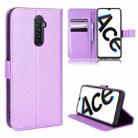 For OPPO Reno Ace / Realme X2 Pro Diamond Texture Leather Phone Case(Purple) - 1