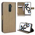 For OPPO Reno Ace / Realme X2 Pro Diamond Texture Leather Phone Case(Brown) - 1