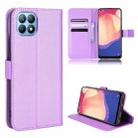 For OPPO Reno4 SE Diamond Texture Leather Phone Case(Purple) - 1