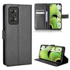For OPPO Realme GT Neo2 / Realme GT2 Diamond Texture Leather Phone Case(Black) - 1