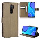 For Xiaomi Redmi 9 Diamond Texture Leather Phone Case(Brown) - 1