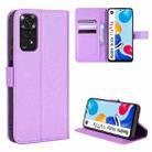 For Xiaomi Redmi Note 11 4G Global / Note 11S Diamond Texture Leather Phone Case(Purple) - 1