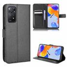 For Xiaomi Redmi Note 11 Pro 5G / 4G Global Diamond Texture Leather Phone Case(Black) - 1