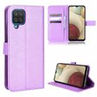 For Samsung Galaxy A12 / M12 5G Diamond Texture Leather Phone Case(Purple) - 1
