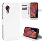 For Samsung Galaxy Xcover 5 Diamond Texture Leather Phone Case(White) - 1