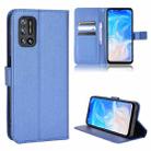 For DOOGEE N40 Pro Diamond Texture Leather Phone Case(Blue) - 1