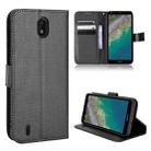 For Nokia C01 Plus Diamond Texture Leather Phone Case(Black) - 1