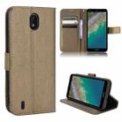 For Nokia C01 Plus Diamond Texture Leather Phone Case(Brown) - 1