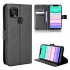 For Oukitel C22 Diamond Texture Leather Phone Case(Black) - 1