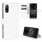 For Sony Xperia ACE  II / SO-41B Diamond Texture Leather Phone Case(White) - 1