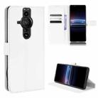 For Sony Xperia Pro-1 Diamond Texture Leather Phone Case(White) - 1